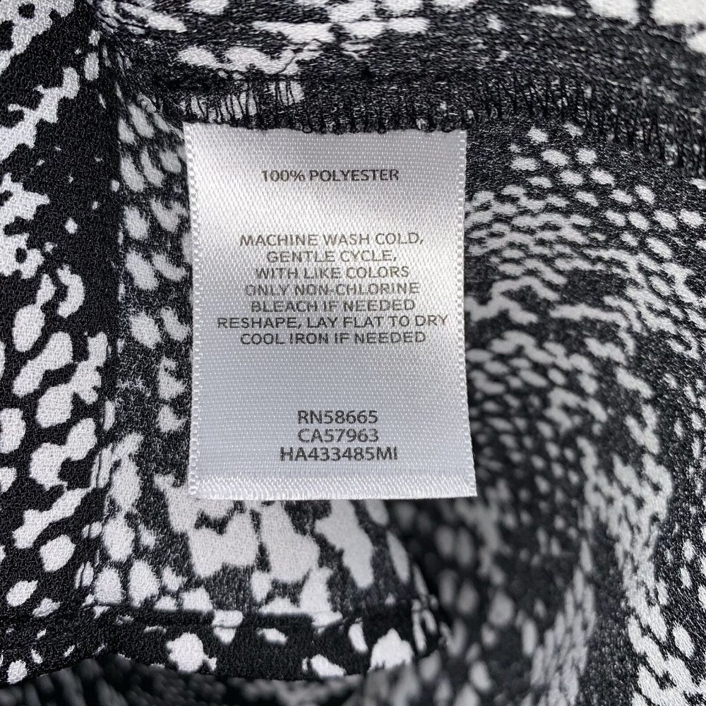 Halogen Black And White Python Print Long Sleeve … - image 4